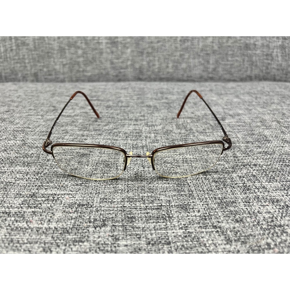 Chesterfield Flexolite 682 Brown Semi-Rimless Rectangular Eyeglasses 51-19-140